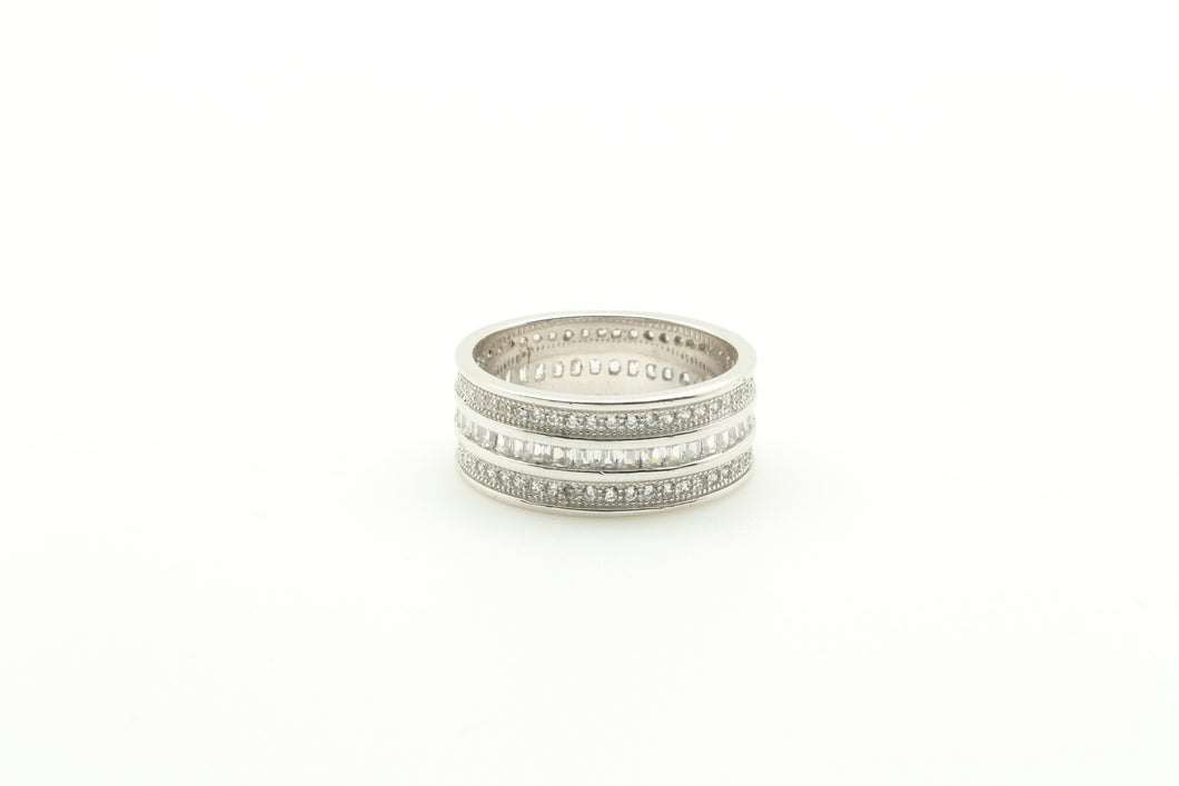 Triple Channel Set Ring