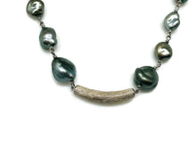 Tahitian Keshi Rose Stem Necklace