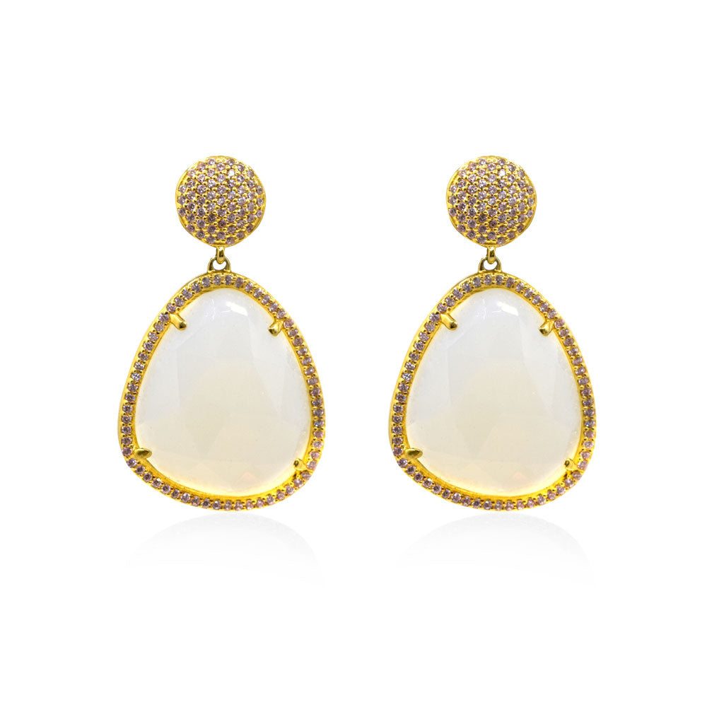 Opal Geometric Earrings