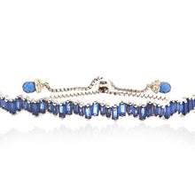Blue Topaz Ice Toggle Bracelet in Silver