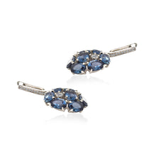 London Blue Topaz Cluster Earrings