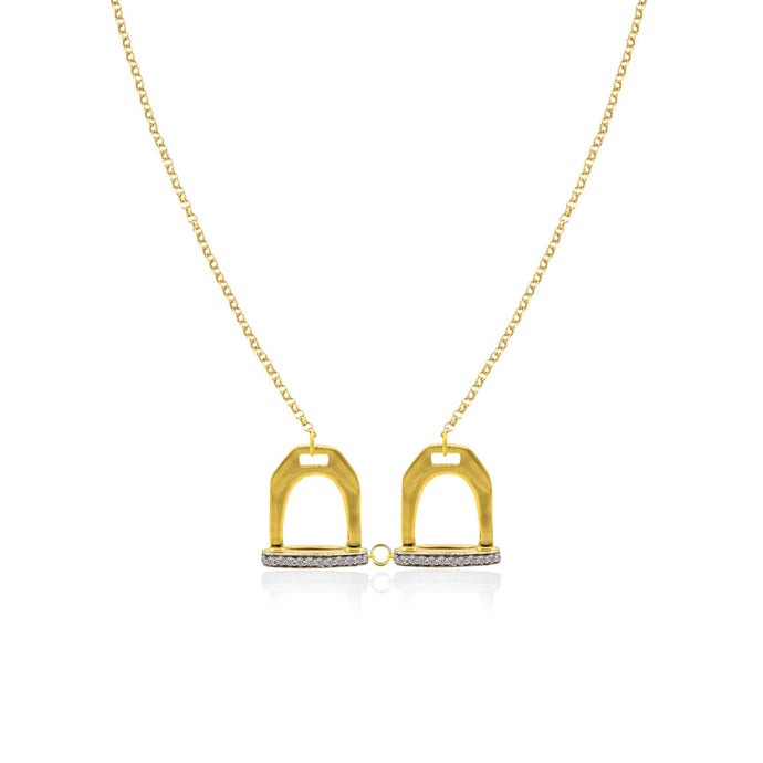 Stirrup Necklace in Yellow Gold