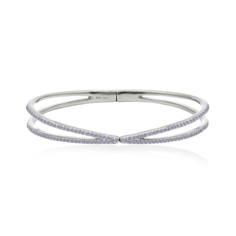 XO Hinged Bracelet in Silver – ashleyashoff