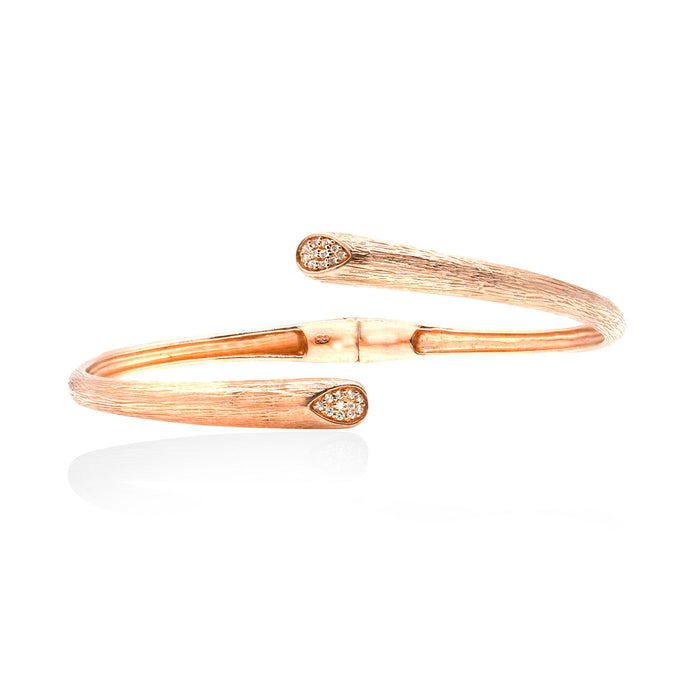 Criss Cross Peruvian Rose Stem Hinged Bracelet