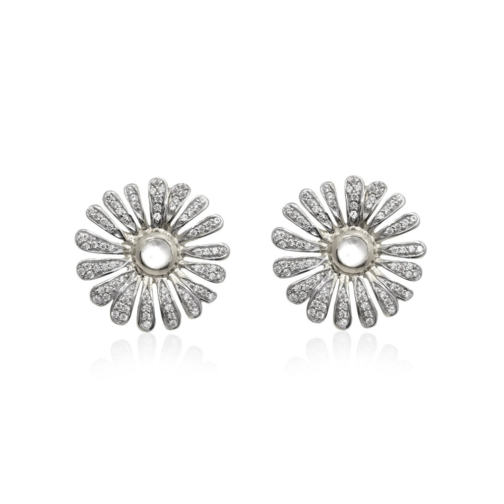 Silver Daisy Earrings