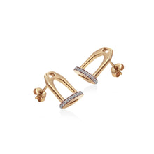 Stirrup Earrings in Rose Gold