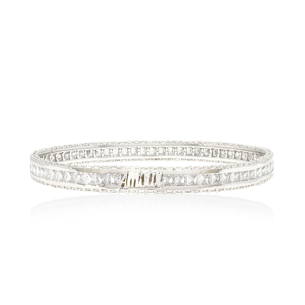 Amour Bangle Silver clear