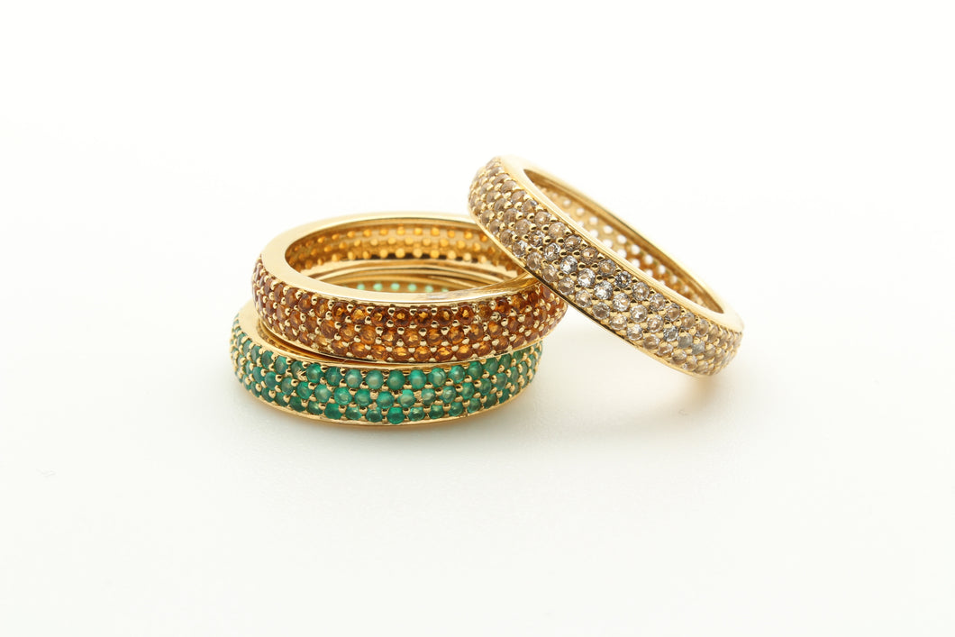 Stackable Pave Band Rings