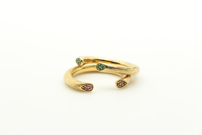 Open Rose Stem Rings