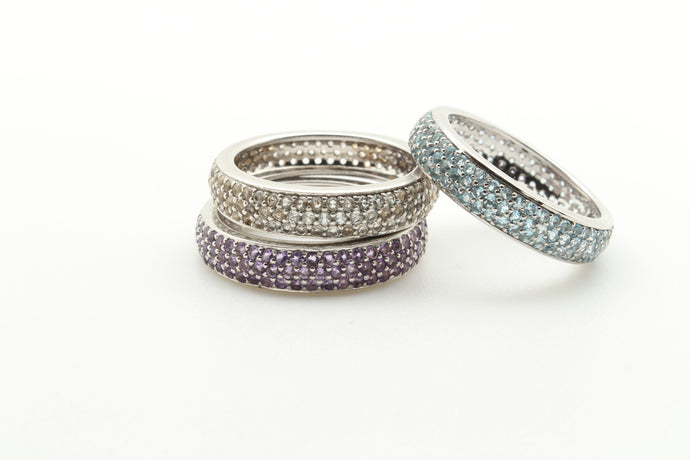 Stackable Pave Band Rings