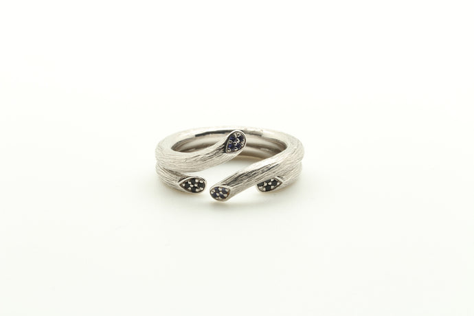Criss Cross Peruvian Rose Stem Ring & Open Peruvian Rose Stem Ring