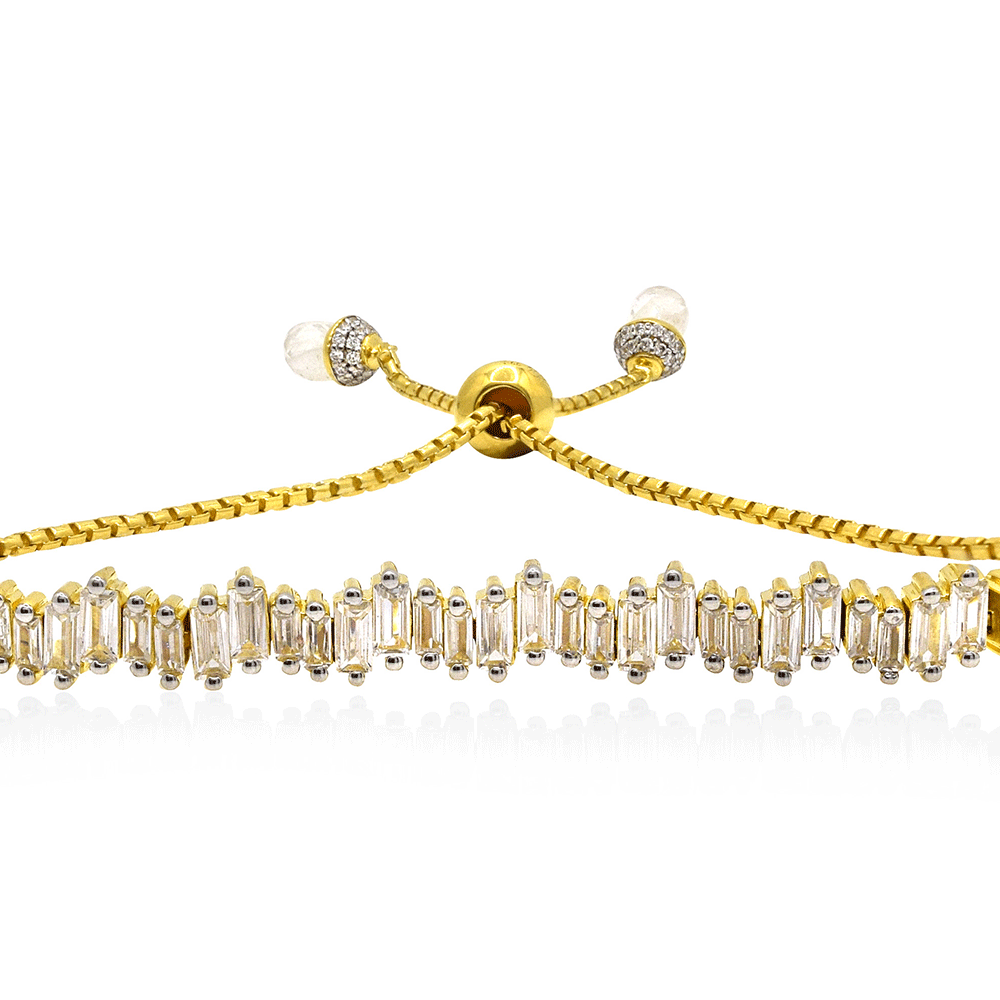 Shop Rubans Silver-Plated Handcrafted Zircon Bangle-Style Bracelet Online  at Rubans