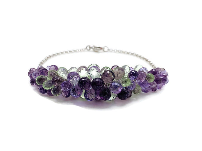 Purple & Green Rock Candy Bracelet