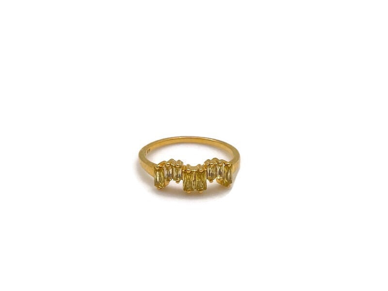 Gold Yellow Zircon Ice Ring