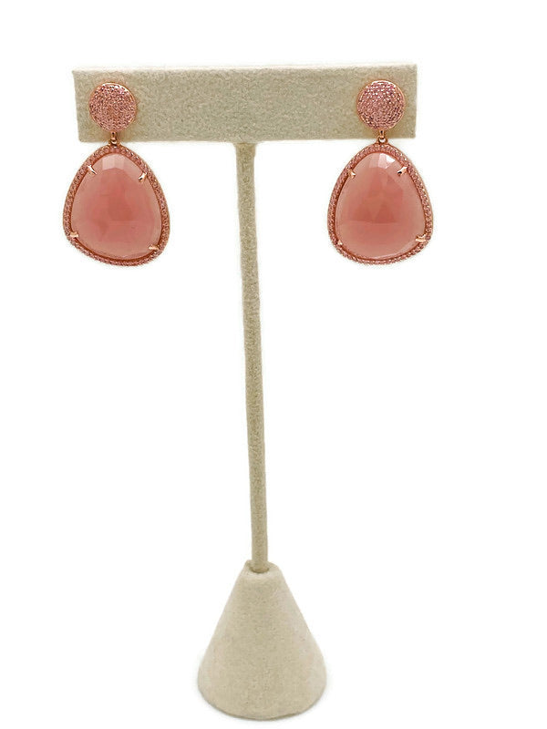 Pink Geometric Earrings