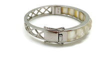 Silver Mother of Pearl Checkerboard Bracelet