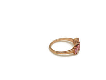 Rose Gold Pink Zircon Ice Ring