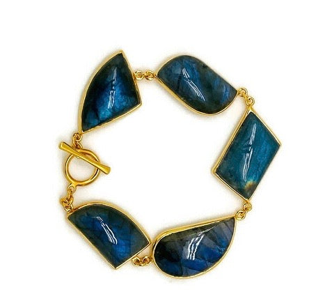 Labradorite Geometric Bracelet