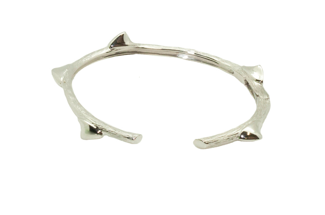 Thin Peruvian Thorn Bracelet in Silver